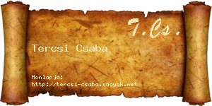 Tercsi Csaba névjegykártya